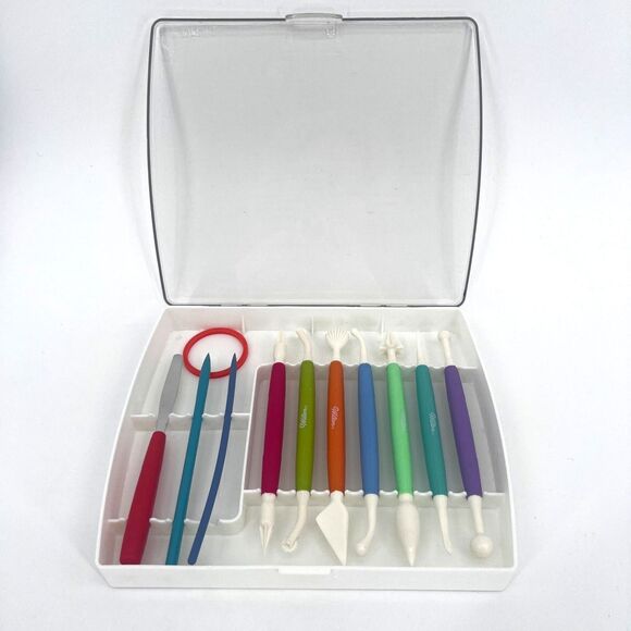 Wilton Other - Wilton 10 Piece Fondant & Gum Paste Tool Set w/ Case Cake Decorating Sculpting
